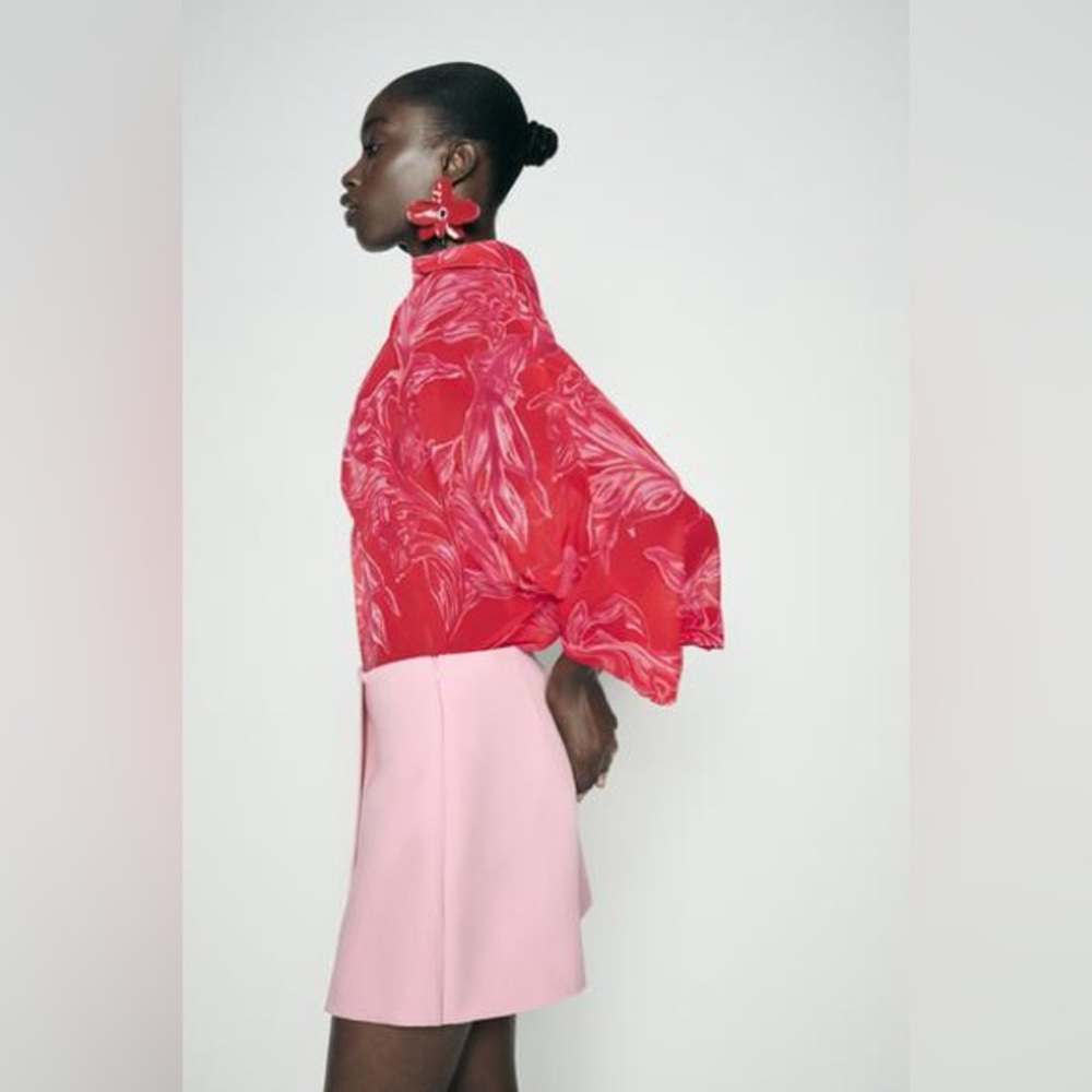 ZARA WRAP FRONT SKORT - Picture 3 of 10